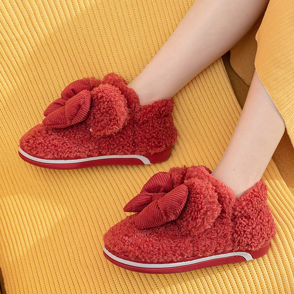 Модерни дамски пантофи с панделка