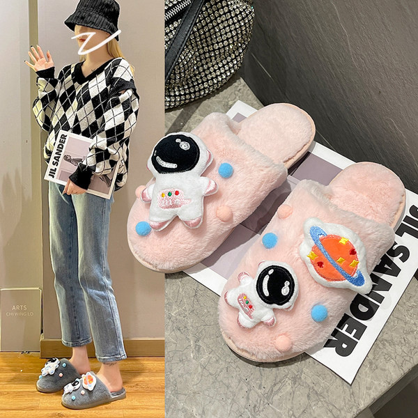 Пухени чехли с 3D декорация