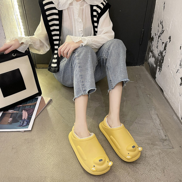 Гумени пантофи с топла подплата