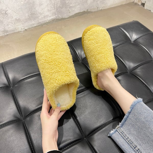Дамски плюшени домашни чехли няколко цвята 