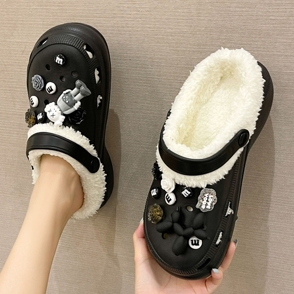 Домашни гумени пантофи с топла подплата