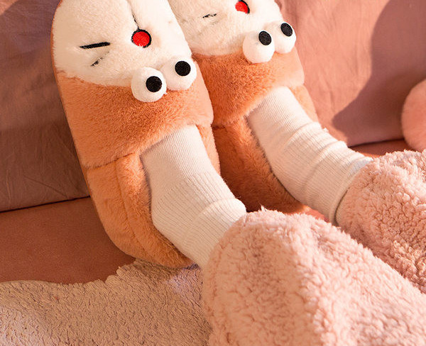 Домашни пантофи с апликация за жени