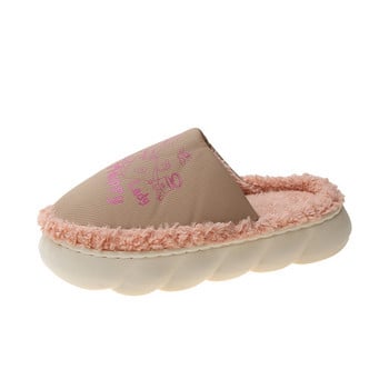 Indoor home can wear warm cotton slippers for women in winter cute fashion cartoon little girl non-slip Baotou cotton slippers for women