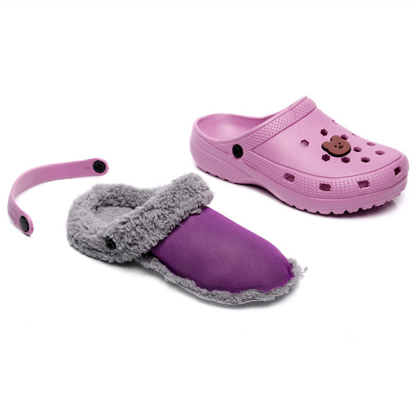 Гумени кроксове за дома с топла подплата