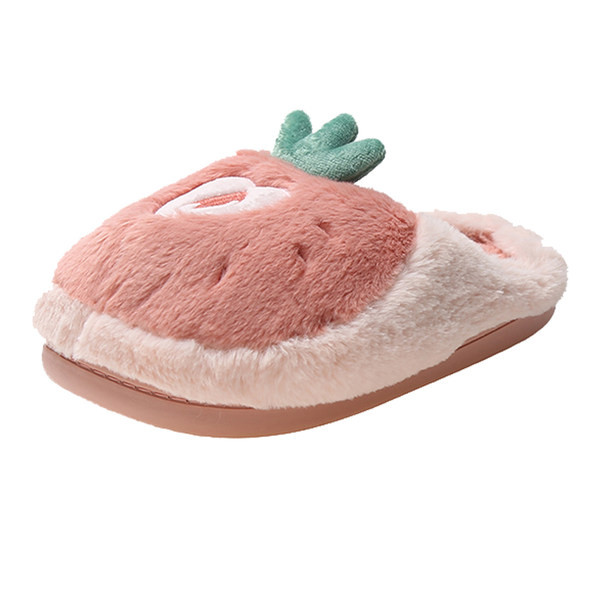 Пухени домашни чехли с декорация