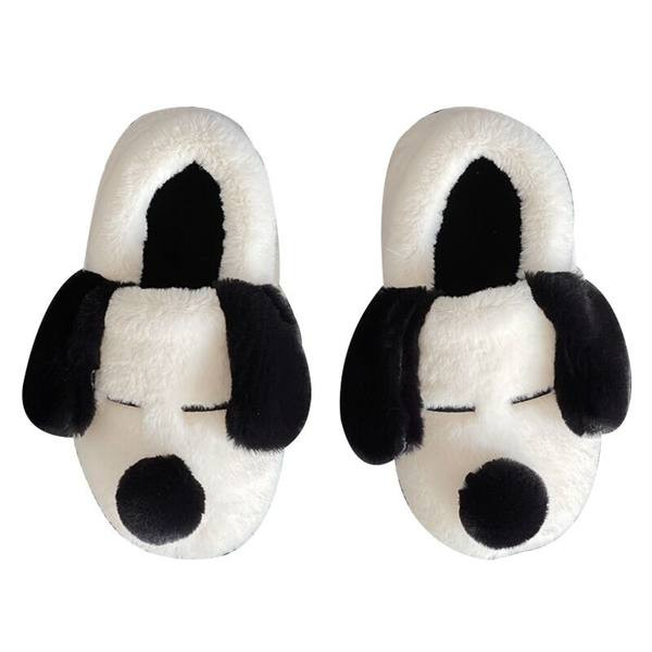 Модерни пухени дамски пантофи