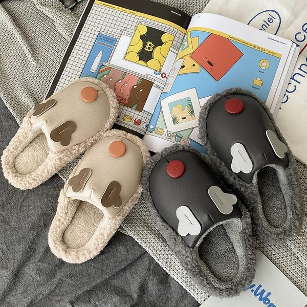 Дамски чехли от еко кожа с пухена подплата 