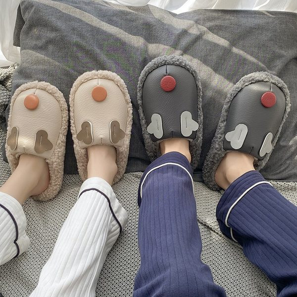 Дамски чехли от еко кожа с пухена подплата 