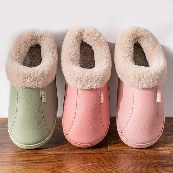 Дамски домашни пантофи с топъл хастар