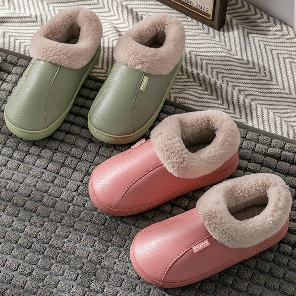 Дамски домашни пантофи с топъл хастар