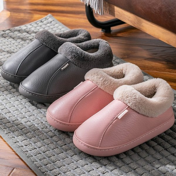 Дамски домашни пантофи с топъл хастар