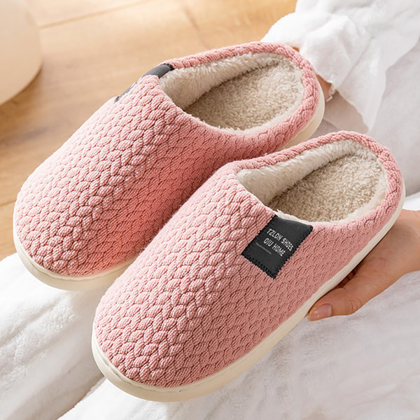 Памучни домашни пантофи с топла подплата 