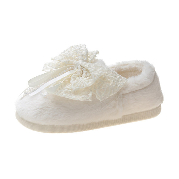 Нов модел дамски пантофи с панделка в бял и черен цвят