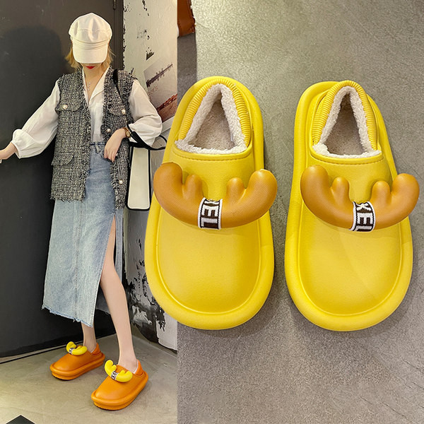 Дамски домашни пантофи с 3D елемент