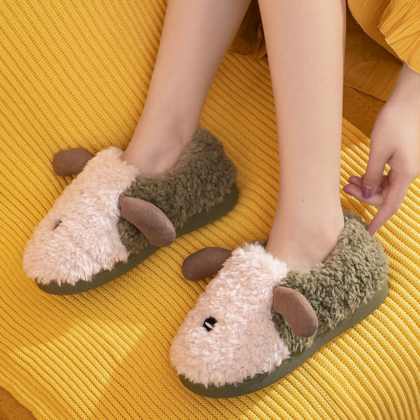 Дамски пухени пантофи с 3D елемент - няколко цвята