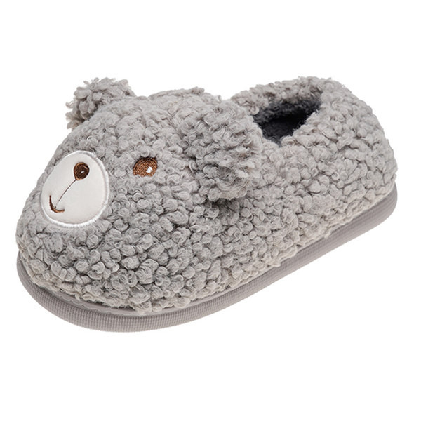Есенно-зимни пухени пантофи с бродерия 