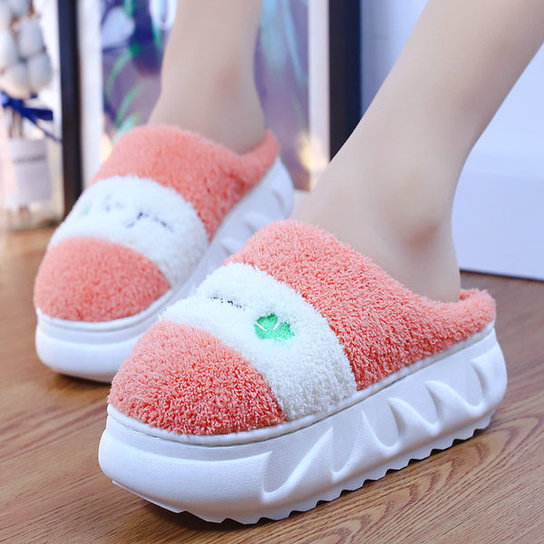 Дамски ежедневни домашни чехли с висока подметка