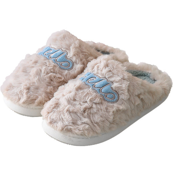 Пухени дамски чехли с надписи - няколко цвята