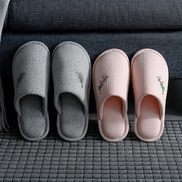 Домашни дамски чехли с бродерия