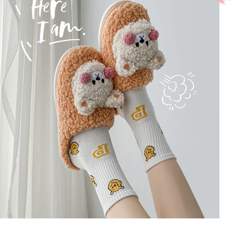 Дамски домашни чехли плюшени с 3D апликация