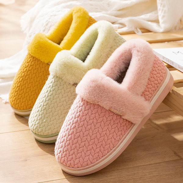 Дамски домашни нехлъзгащи се пантофи с равна подметка 