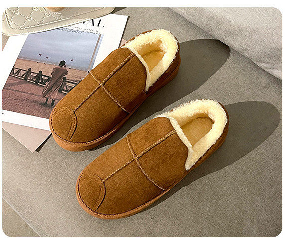 Дамски зимни пантофи с пухена подплата