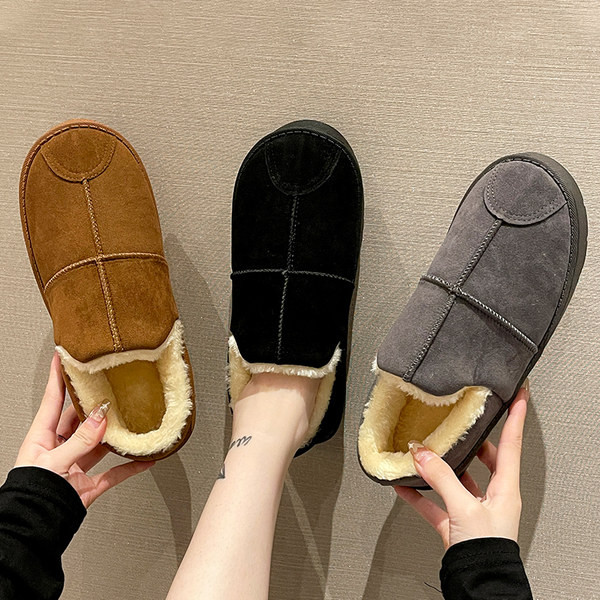 Дамски зимни пантофи с пухена подплата