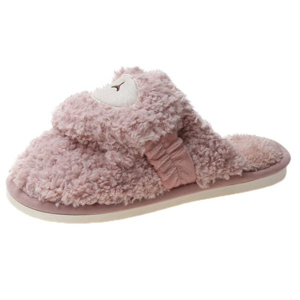 Пухени чехли за дома с бродерия