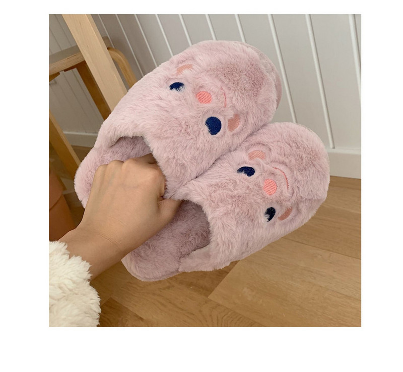 Ženske tople kućne papuče s vezom