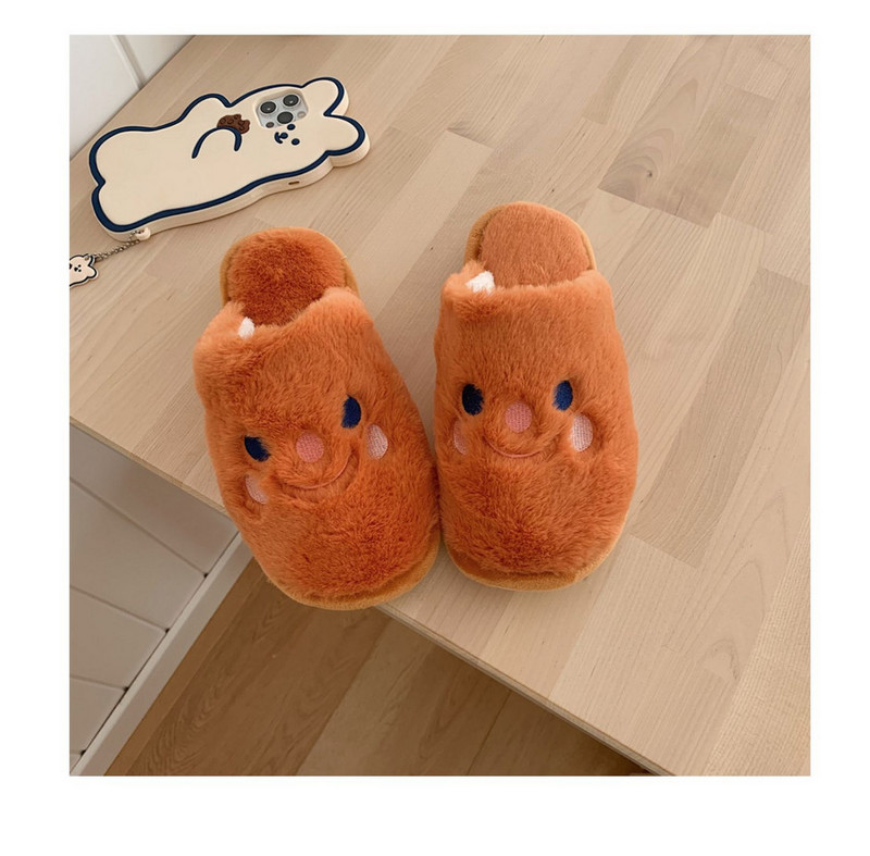 Ženske tople kućne papuče s vezom