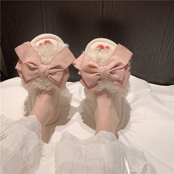 Ženske papuče s trakom i ravnim potplatom