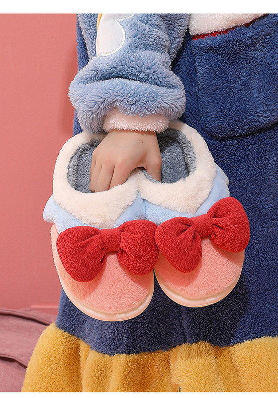 Ženske papuče s toplom postavom i trakom