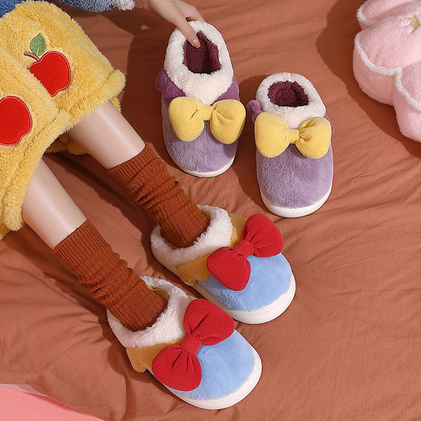 Ženske papuče s toplom postavom i trakom