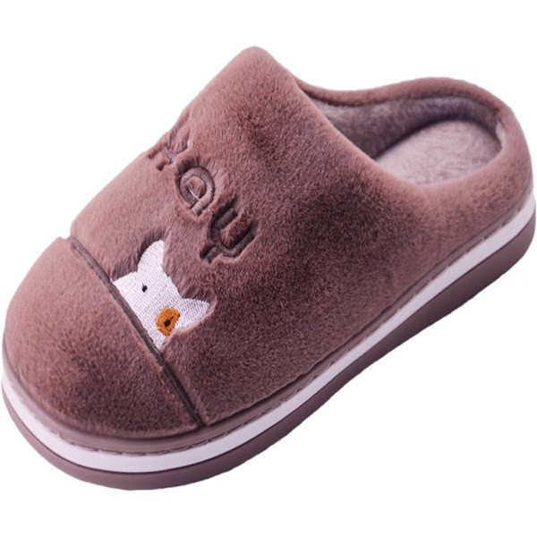 Ženske papuče sa izvezenim natpisom i aplikacijom