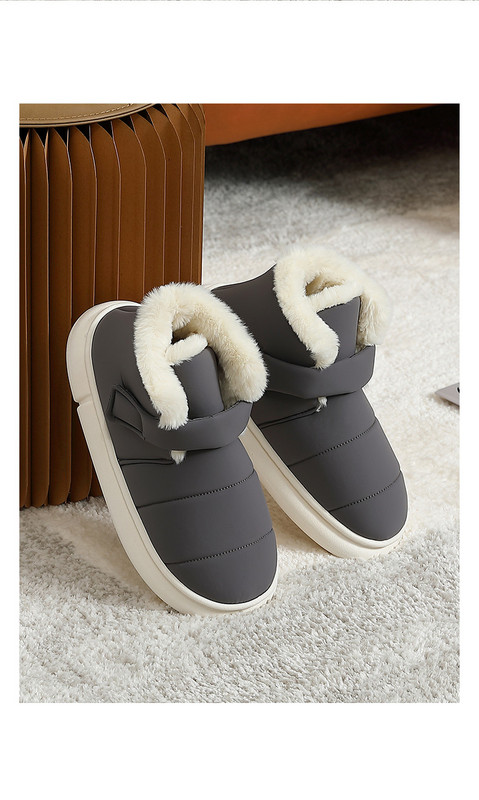 Меки дамски пантофи с лепенка