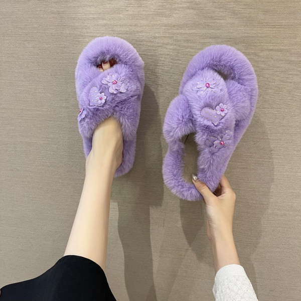 Домашни пухени чехли 