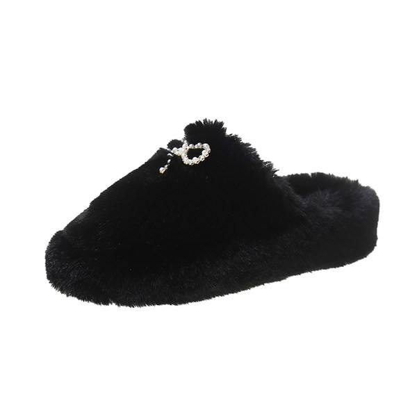 Ženske papuče sa perlama i trakom u tri boje