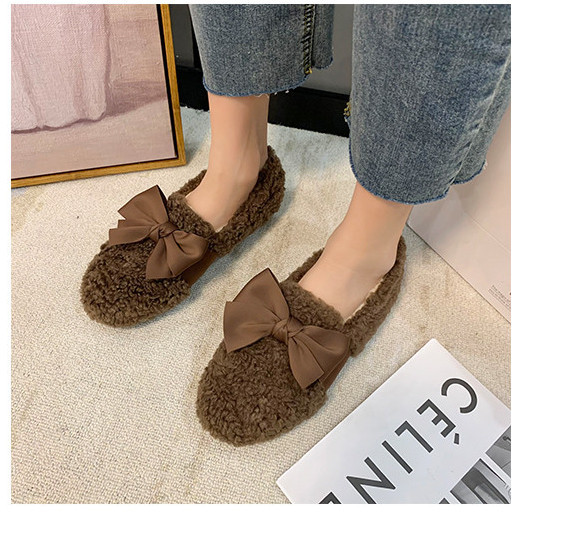 Дамски модерни меки пантофи с панделка