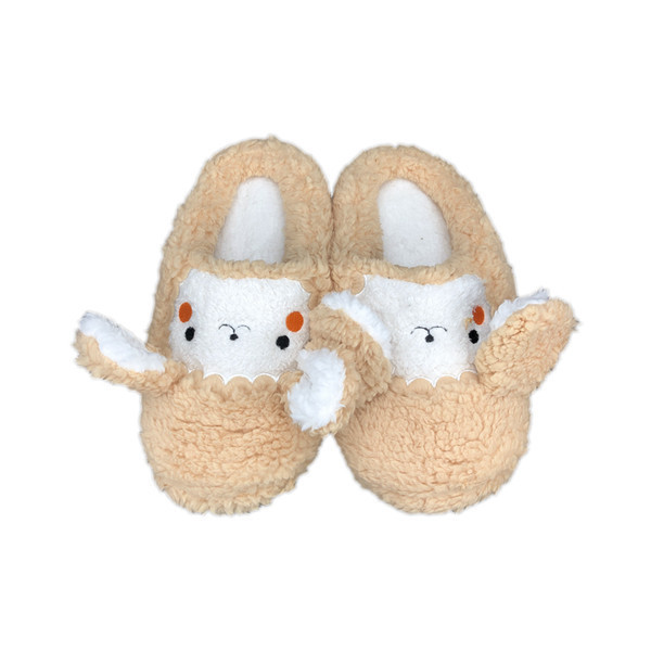 Ležerne ženske mekane papuče s 3D elementima u bež boji