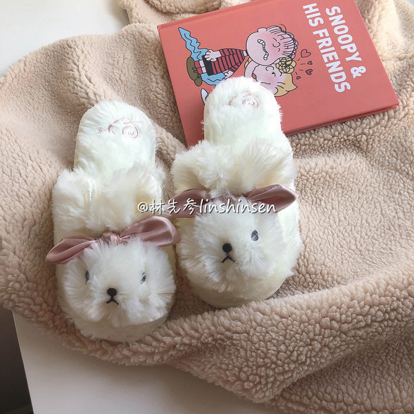 Ženske kućne papuče s 3D dekoracijom i trakom