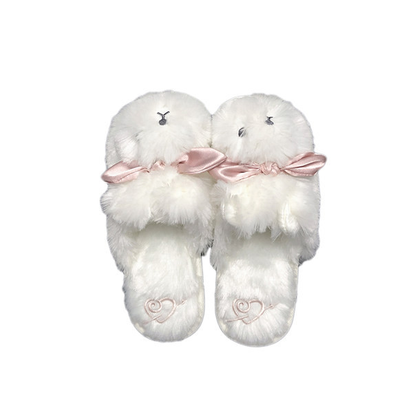 Ženske kućne papuče s 3D dekoracijom i trakom