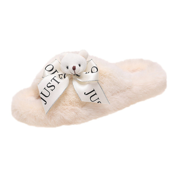 Пухени чехли с панделка