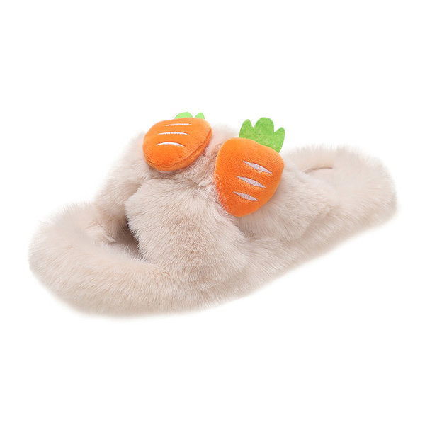 Пухени домашни чехли с 3D елементи