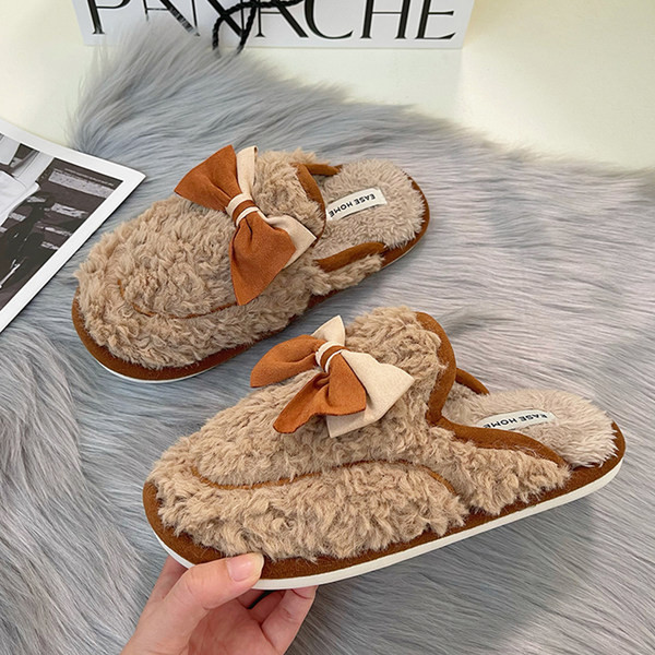 Kućne papuče s trakom i toplom postavom