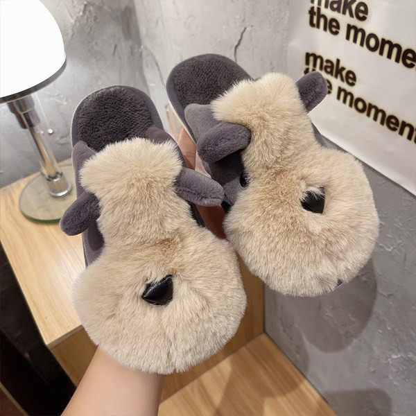 Ženske kućne papuče od eko paperja sa aplikacijom