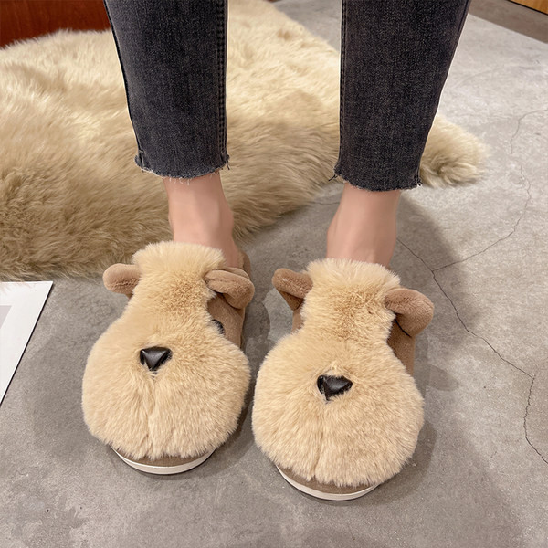 Ženske kućne papuče od eko paperja sa aplikacijom