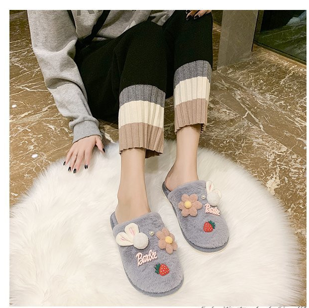 Домашни чехли с апликация  в няколко цвята