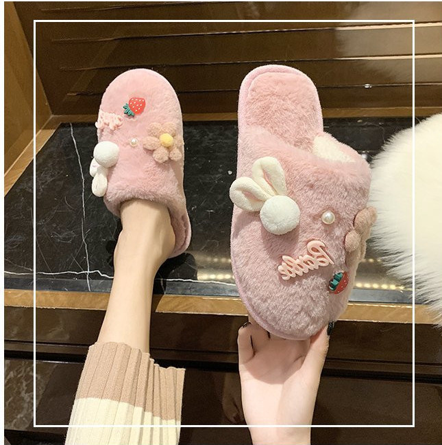 Домашни чехли с апликация  в няколко цвята