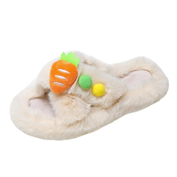 Ženske papuče s 3D elementom - tri boje