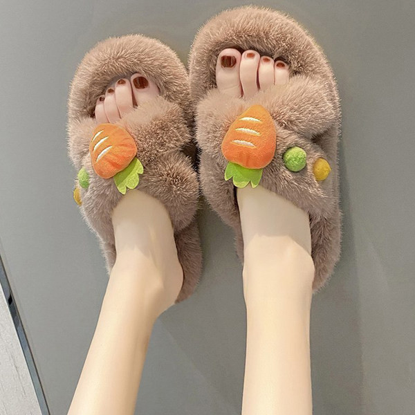 Ženske papuče s 3D elementom - tri boje